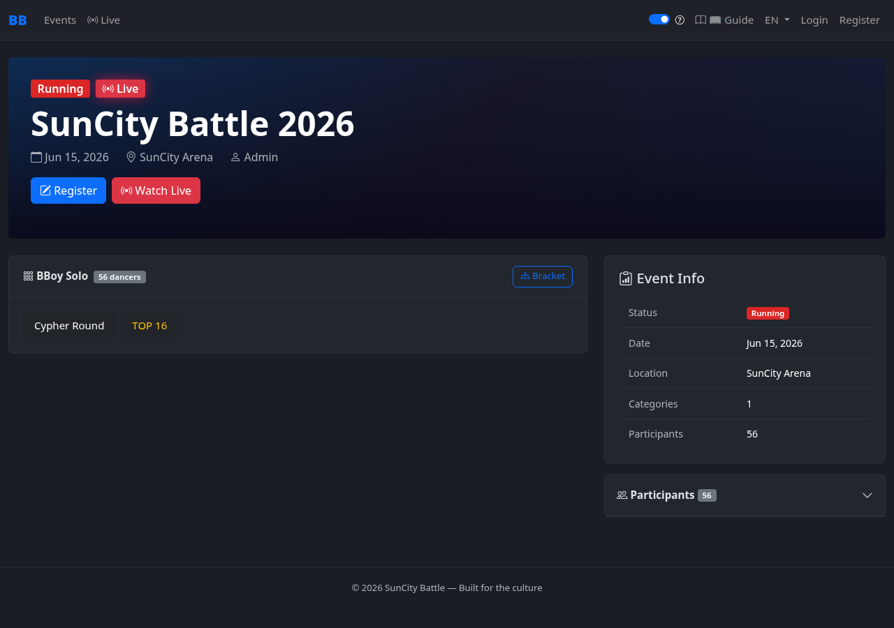Event registration form with pre-filled fields for logged-in user